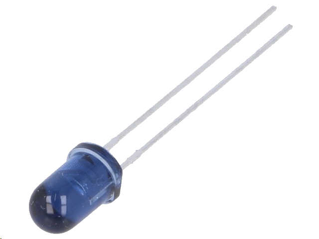 5mm IR LED - Rund, Transparent Blå, 940nm, 30mW (20°)