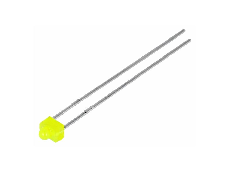 1,8mm LED - Rund, GUL diffus (8mcd, 70°)