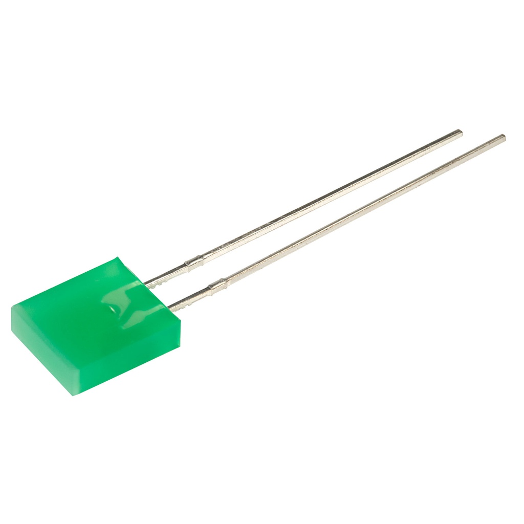 Rektangulær LED - 7x2,3mm, GRØN (8mcd 110°)