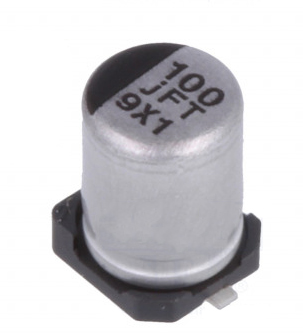SMD elektrolytkondensator - 100uF / 6,3V, B hus (FT)