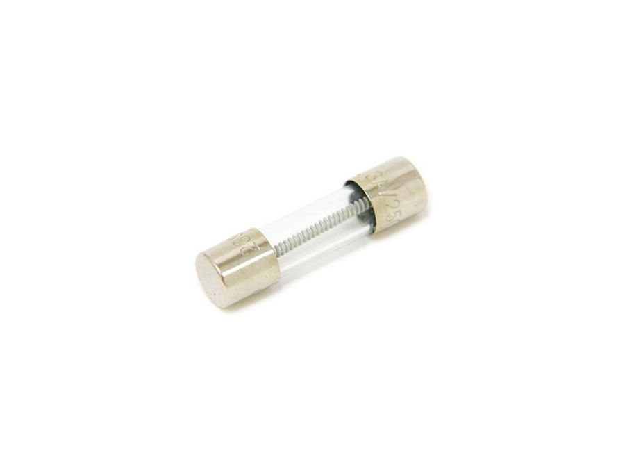 Glassikring - Ø5x20mm, 3A / 250V, Træg