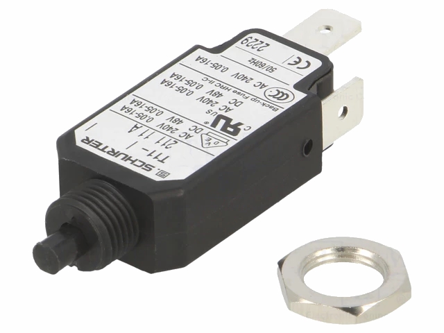 Termisk automatisikring m. reset - 240Vac/48Vdc, 11A (SPDT)