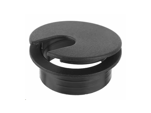 Bord-kabelgennemføringsflange - Sort plast, Ø35mm (2-delt)