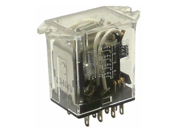 Industrirelæ - 12Vdc, 5A, 3PDT (8-ben)