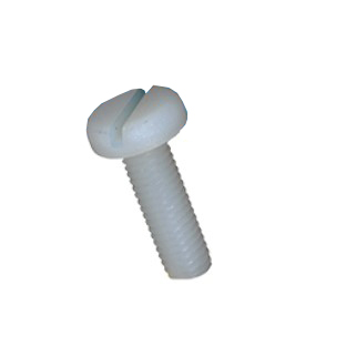 Maskinskrue, plast - M5x30mm, ligekærv (50 stk.)
