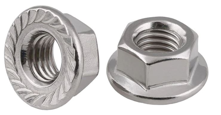 Møtrik m. flange - M3, Forzinket stål, H=4mm (25 stk.)