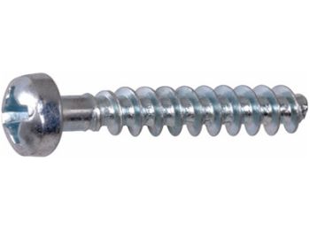 Skrue til plast - 1,8x6mm, PH0, Forzinket stål (10 stk.)