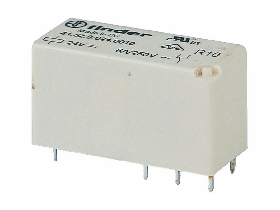 Miniature printrelæ - 12VDC / 8A, 2 x skifte (DPDT)