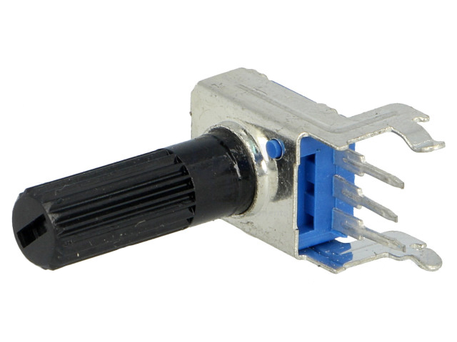 Drejepotmeter, 6mm aksel - 10kOhm, 125mW (±20%), Vandret