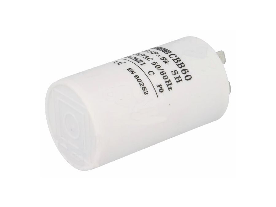 MOTOR kondensator - 20uF / 450V, Spadestik