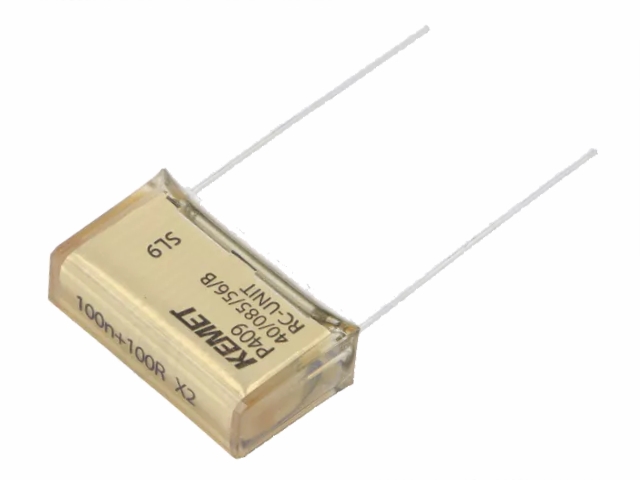X2 RC filterkondensator - 100nF + 100ohm 275VAC (20,3mm)
