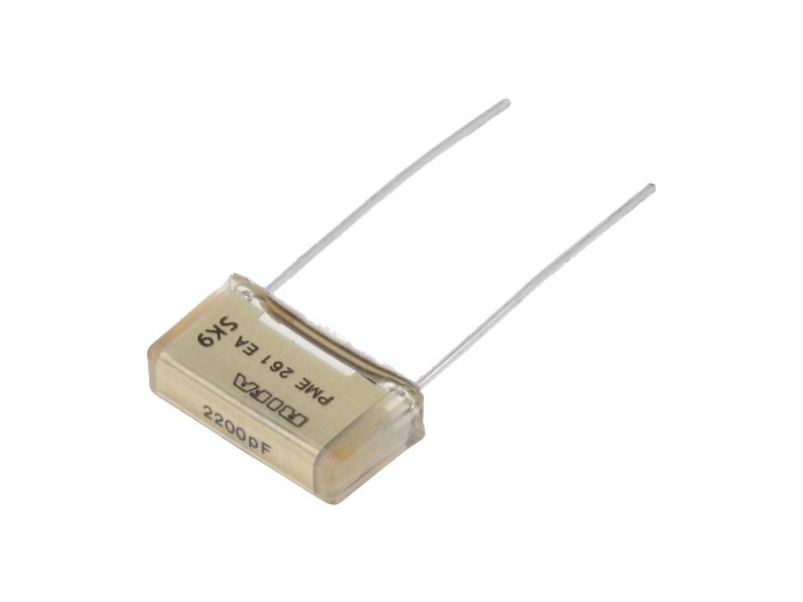 Papirkondensator - 2,2nF 300VAC 10,2mm (±10%)