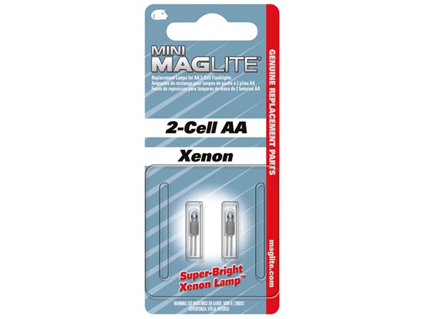 Xenon pæresæt til Mini MAGLITE - 3V / 0,9W bi-pin (2 stk.)