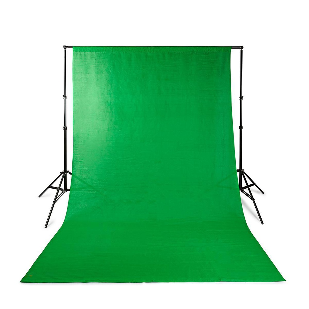 Foto baggrundslærred - 3 x 2m, Grøn (inkl. stativer og bom)