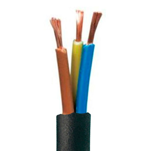Plastkabel PKAJ Rund Sort 3x1mm² - pr. meter