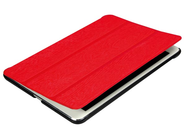 Læder look smart cover til iPAD Mini - Rød