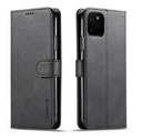 Læder flipcover m. kortholder - Til iPhone 12 Mini, Sort