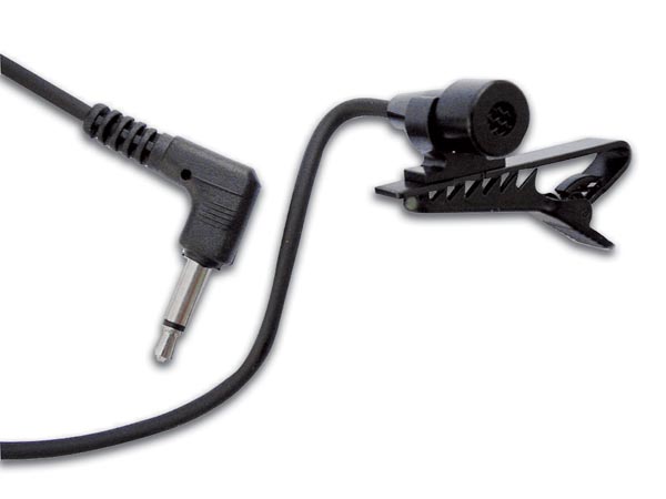 Tie-clip revers-mikrofon m. 3,5mm JACK stik (4m ledn.)