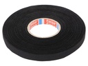 Lærredstape - 9mm bred / 320µm, 150°C, Sort (25m)