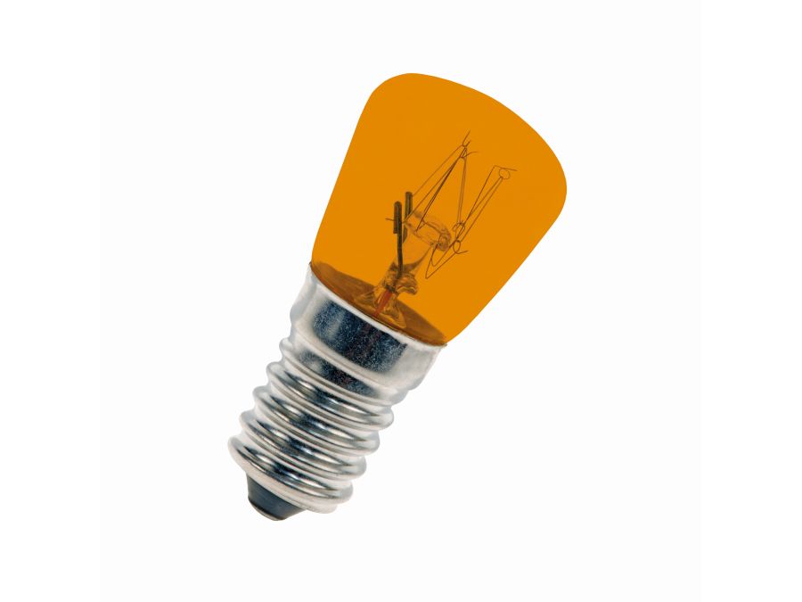 Pygmypære - 235V / 15W, E14 sokkel, Orange