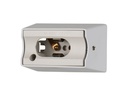 Lampeholder/fatning - S14d, metalisk Hvid