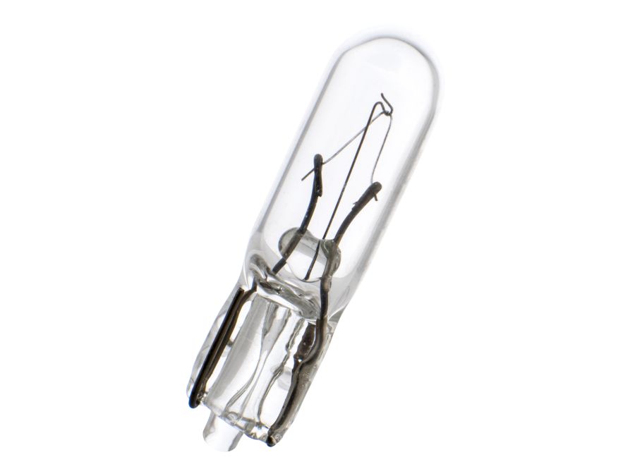 T5 autolampe - 12V / 80mA / 1W (5x20mm) W2x4.6D