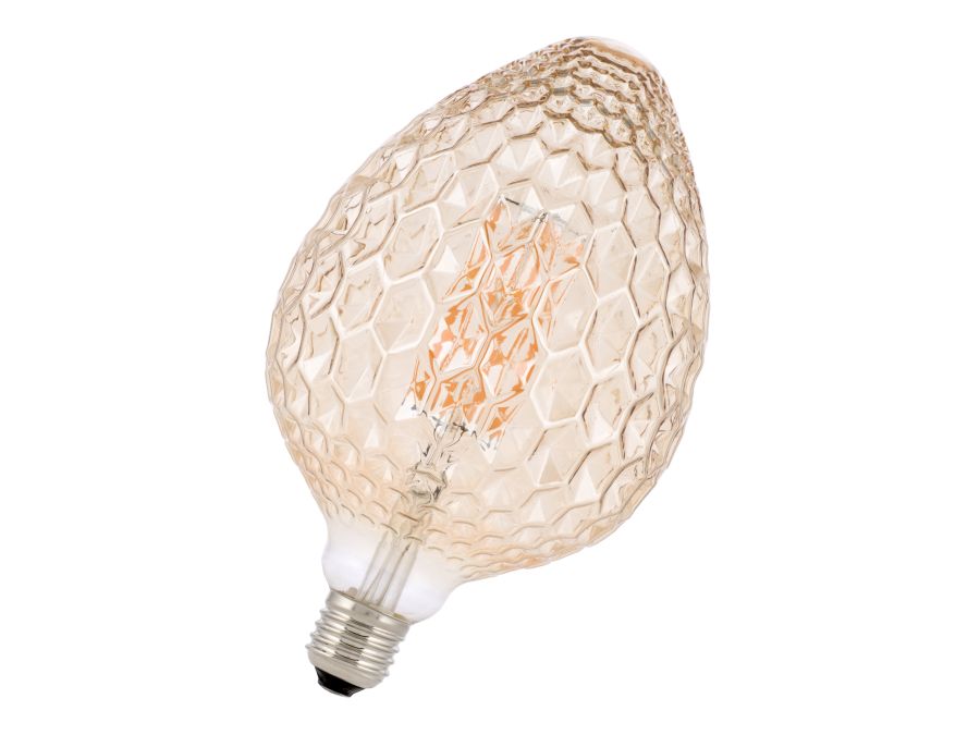 G125 LED filament "Kogle" pære - 240V / 4W, E27 Gold/Klar