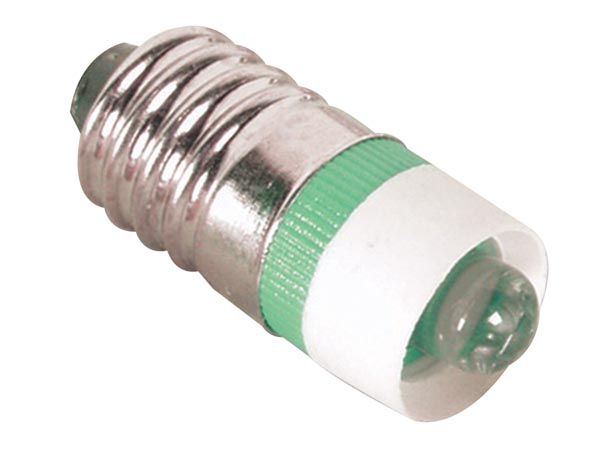 LED dværglampe - 12V E10 GRØN (2200mcd)