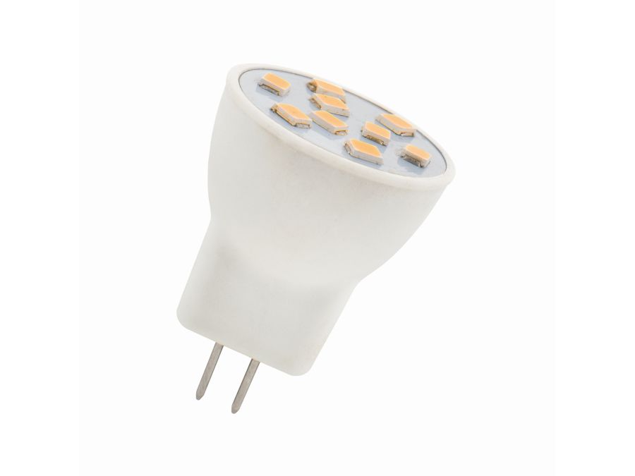 MR8 LED pære - 12V 1,2W 30° GU4 sokkel (3000K)