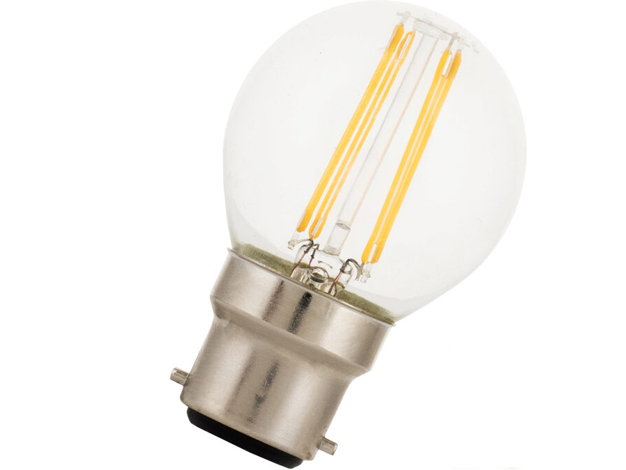 G45 Filament LED pære - 12-24V / 4W, B22d sokkel (2700K)