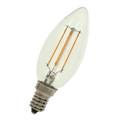 C35 Filament LED kertepære - 240V 3W klar, E14 sok. (2700K)