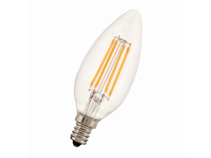 C35 Filament LED kertepære - 240V 3W klar, E12 sok. (2700K)