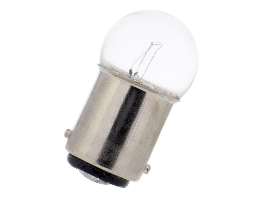 Dværglampe - 24V / 10W Globe, Ba15d sokkel (Ø18x35mm)