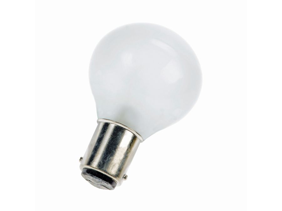 Dværglampe - 12V / 12W Globe, Ba15d sokkel (Ø38x56mm)