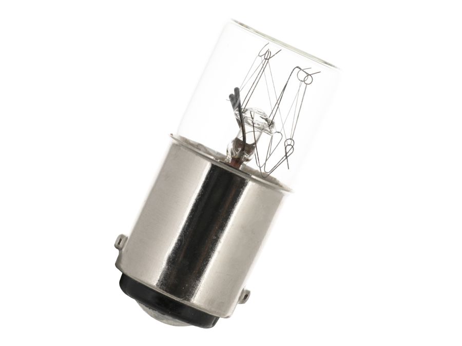 Dværglampe - 220-260V / 22mA / 3-5W, Ba15d sokkel (Ø16x35mm)