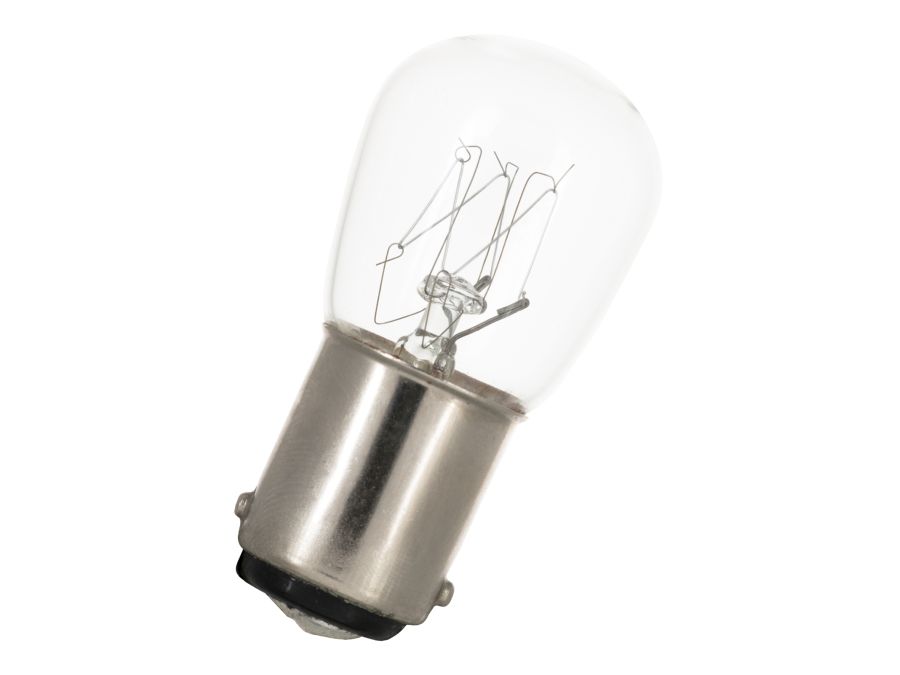 Dværglampe - 12V / 2.1A / 25W, Ba15d sokkel (Ø22x48mm)