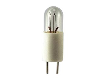 T1 3/4 miniature stiftpære - 2,5V / 350mA, Bi-pin (3,17mm)