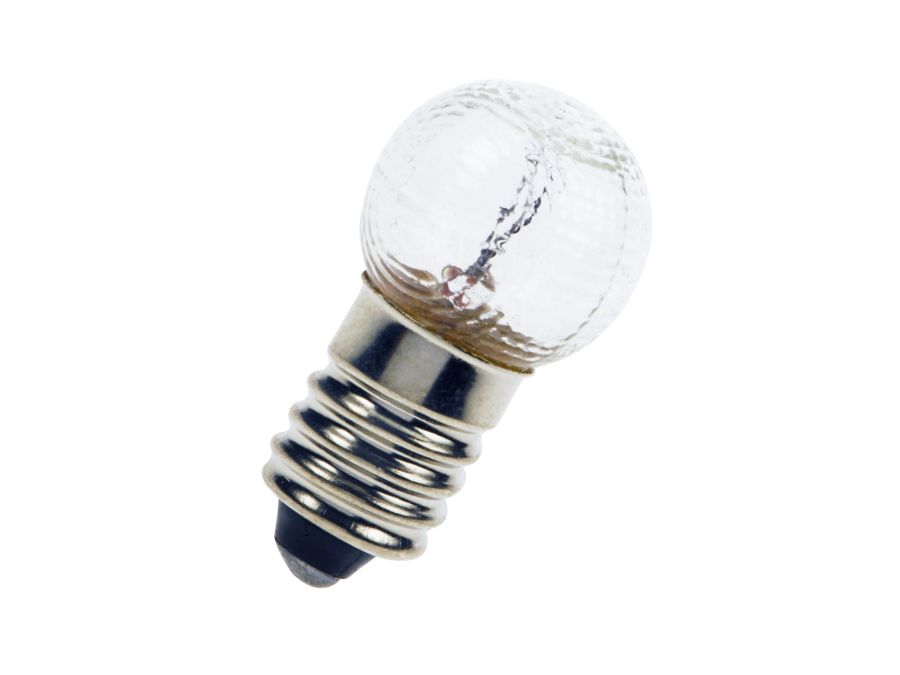 Dværglampe - 12V / 500mA / 6W, E10 sokkel (Ø15x29mm)