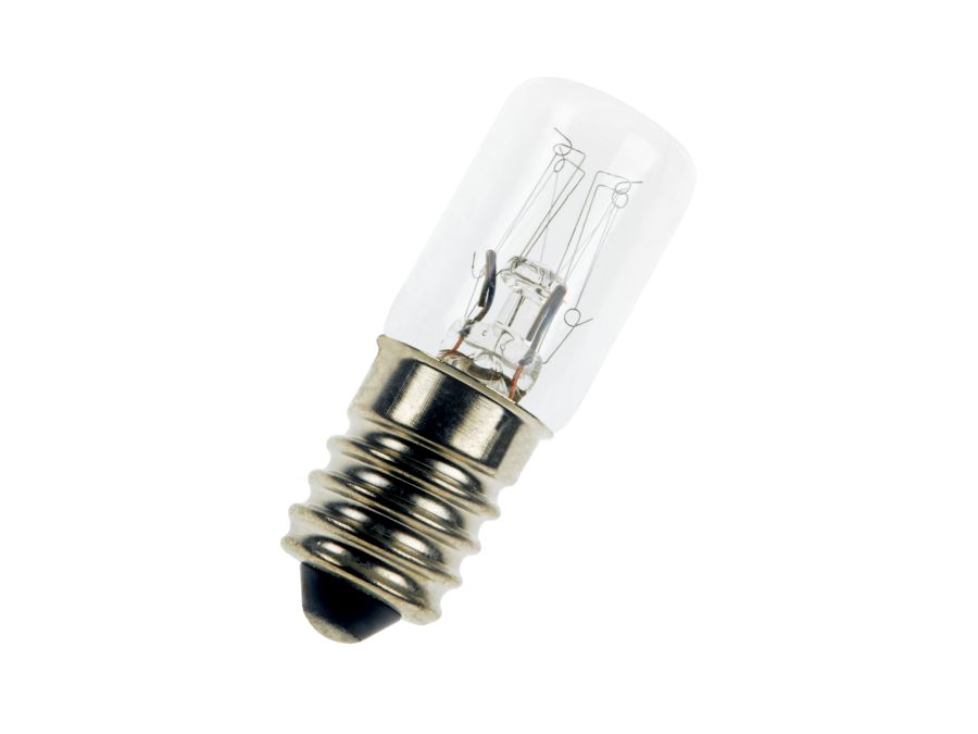Rørlampe - 220-260V / 27mA / 5-7W, E14 sokkel (Ø16x45mm)
