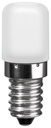 E14 LED køleskabspære - 230V / 1,8W E14 sokkel, Varm Hvid