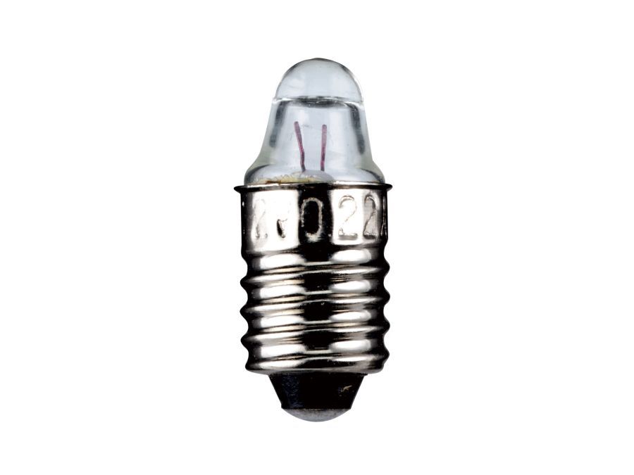 Dværglampe - 1,2V / 220mA / 0,25W Linse, E10 sokkel