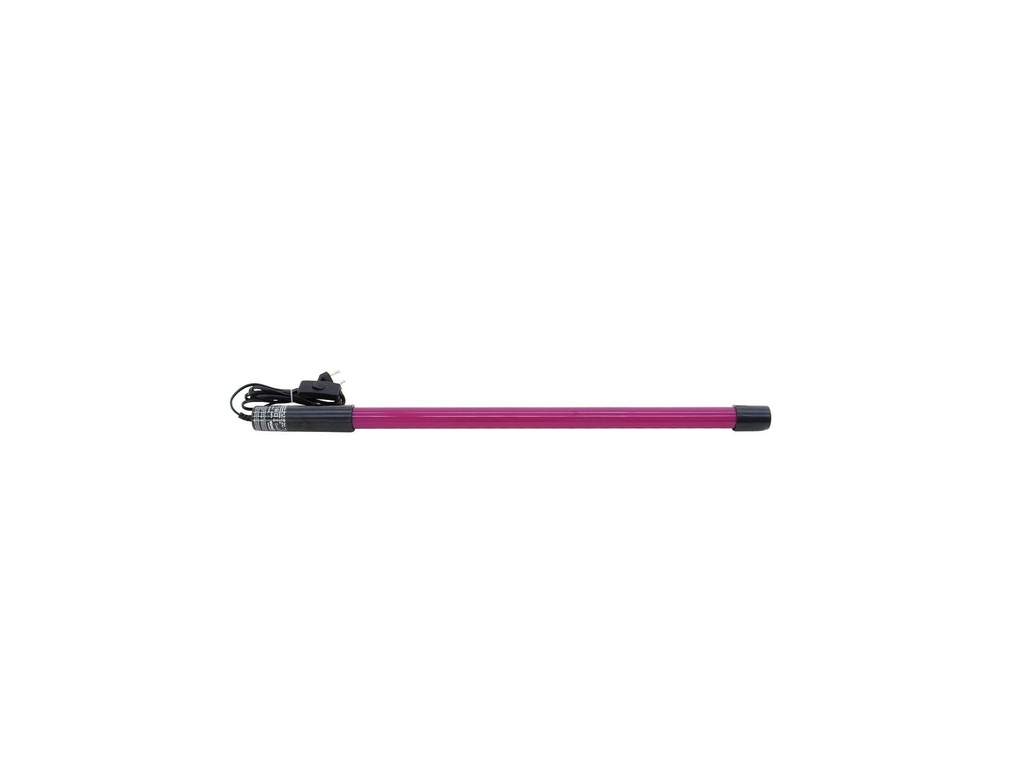 Fluorcerende neonrør - 18W, 725 X Ø35mm PINK m. netstik
