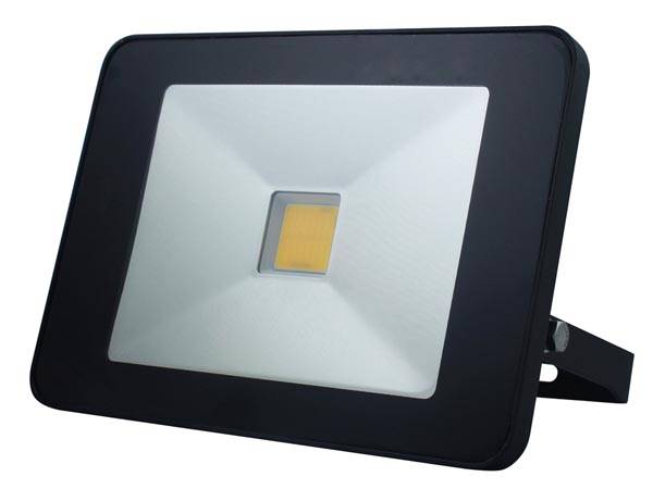 LED facadespot m. PIR - 50W COB, Neutral hvid (IP65), Sort