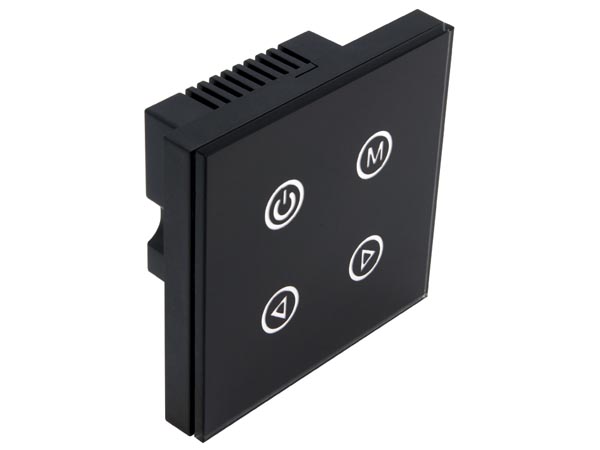 Multifunk. touch RGB LED styring - 3 kanaler, Sort (3 x 4A)