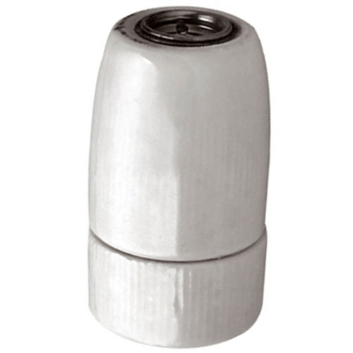 Porcelænsfatning E14 M10 glat