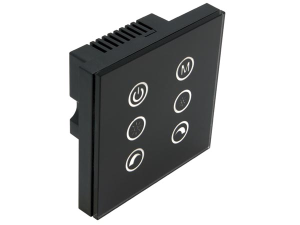 Multifunk. touch RGB LED styring - 3 kanaler, Sort (3 x 4A)