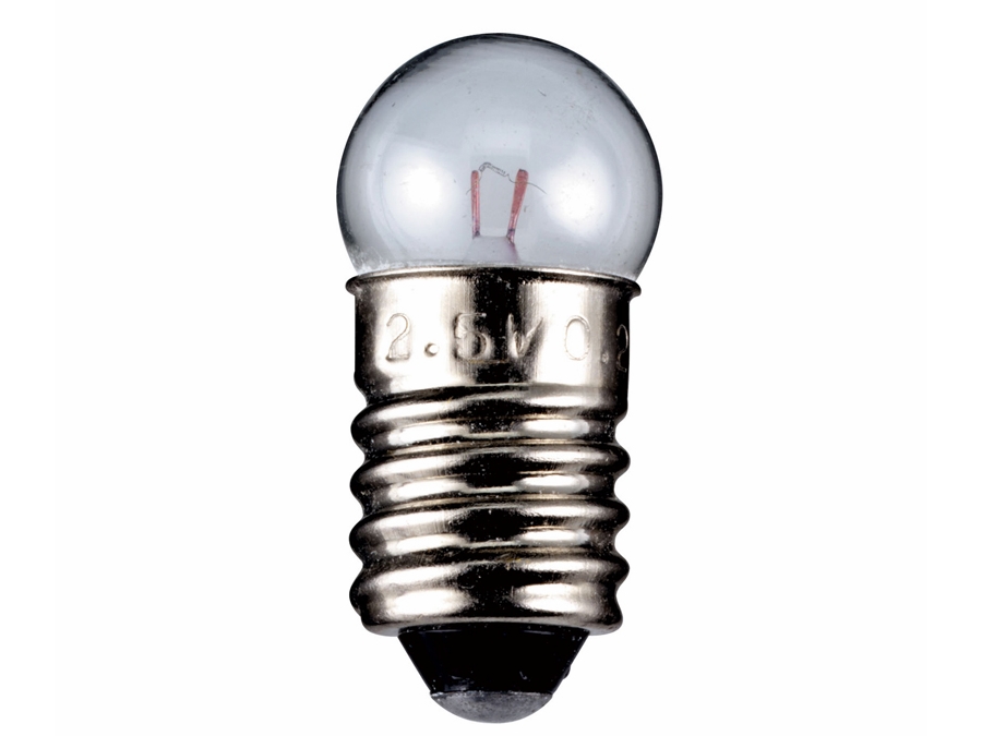 Dværglampe - 12V / 50mA / 0,6W Globe, E10 sokkel