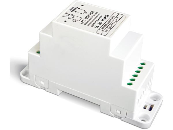 1-kanals LED lysdæmper til DIN-skinne - 12-24V / 12A