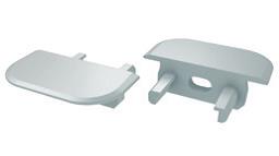 Endestykke til LED profil type Z - Hvid m. hul (1 stk.)