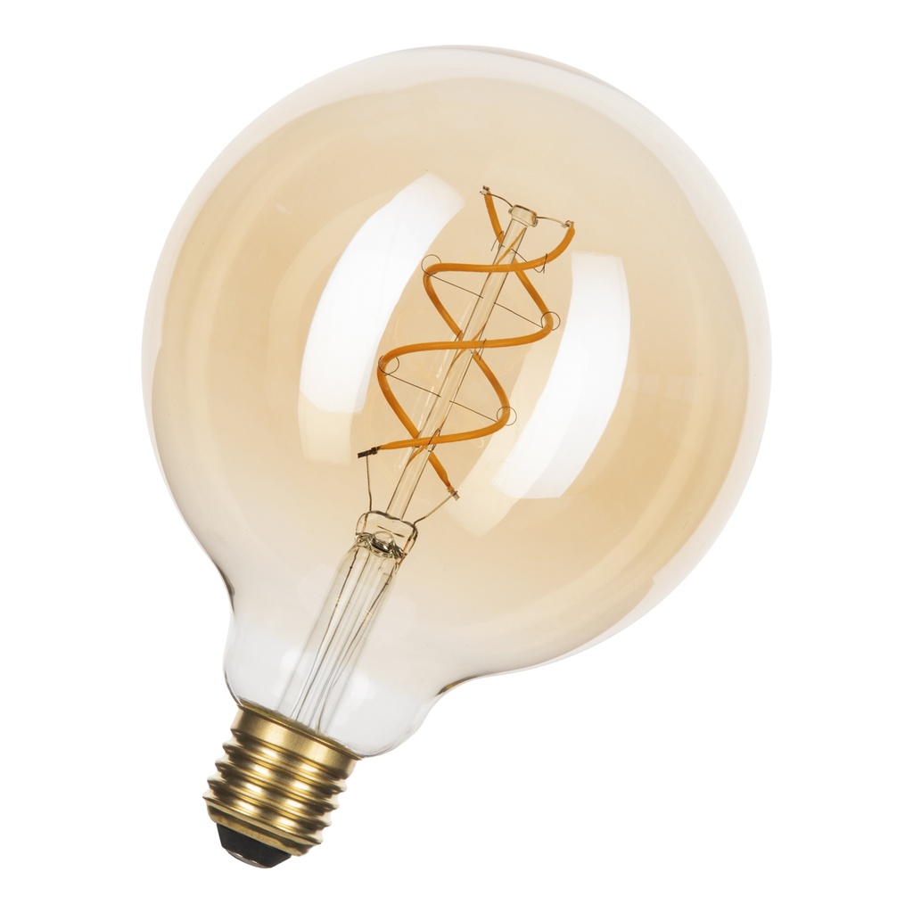 G125 SpiraLED Basic - 240V 5W E27 2000K Gold, Dæmpbar